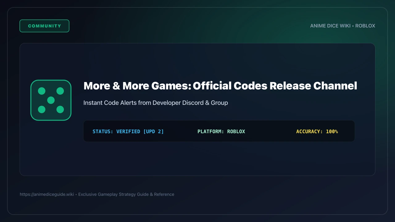 Anime Dice official community links and shop notification